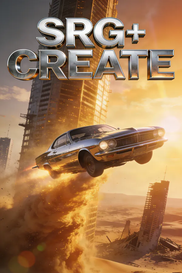 A movie poster with the title SRG+ CREATE